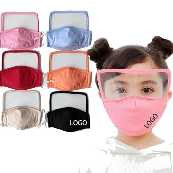Reusable Children Cotton Face Mask Eye Shield Window