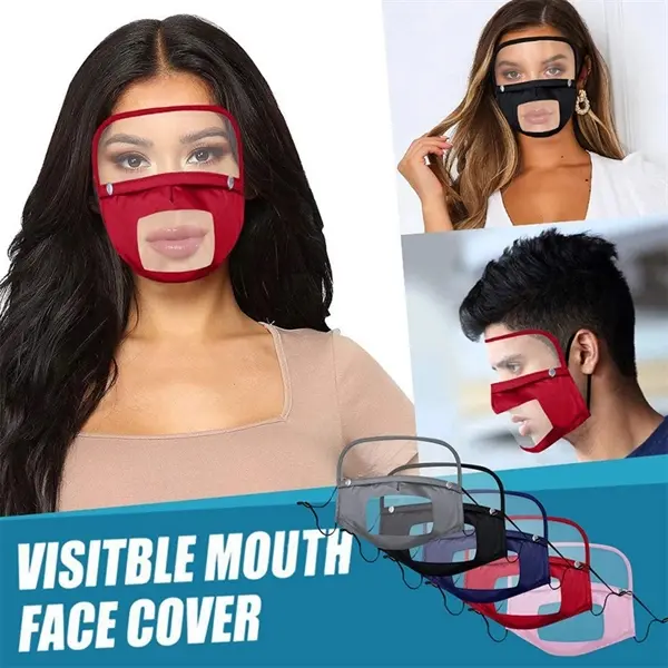 Detachable Cotton Mask Face Bandanas Eye Shield Clear Window