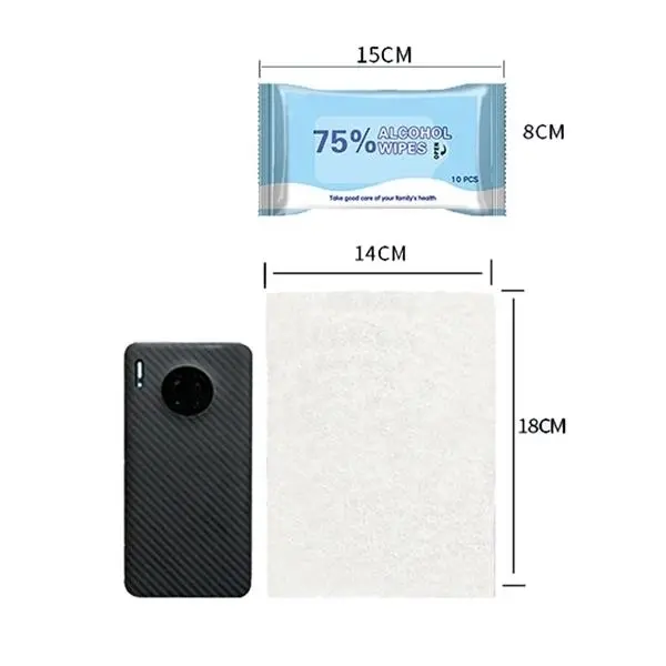 10PCS 75% Alcohol Disposable Cleaning Wet Wipes