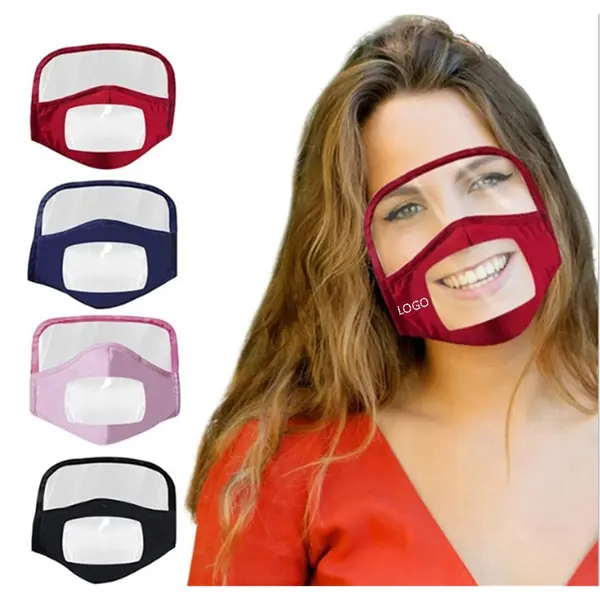 Face Bandanas With Clear Visible Lip Visual Facial