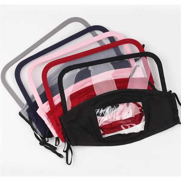 Face Bandanas With Clear Visible Lip Visual Facial
