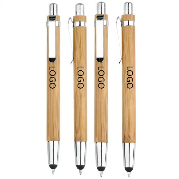 Wooden Ballpoint Touch Stylus Pen