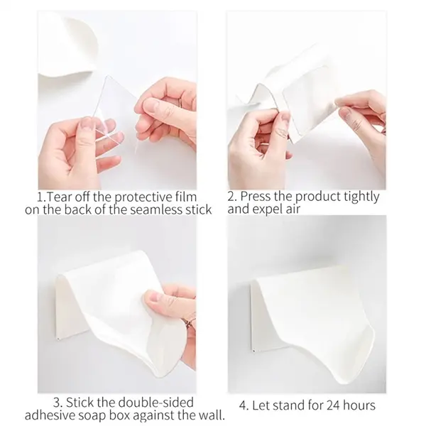 Seamless Wall-Mounted Drain Soap Holder