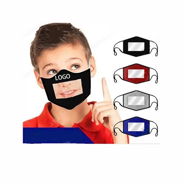 Children Reusable Mouth Visible Protective Clear Face Mask