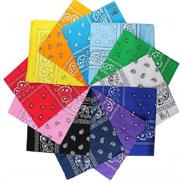 Multifunctional Paisley Bandanas Print Head Wrap Scarf Wrist