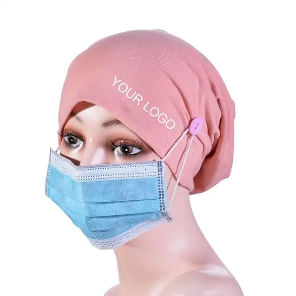 Sunscreen hat with button