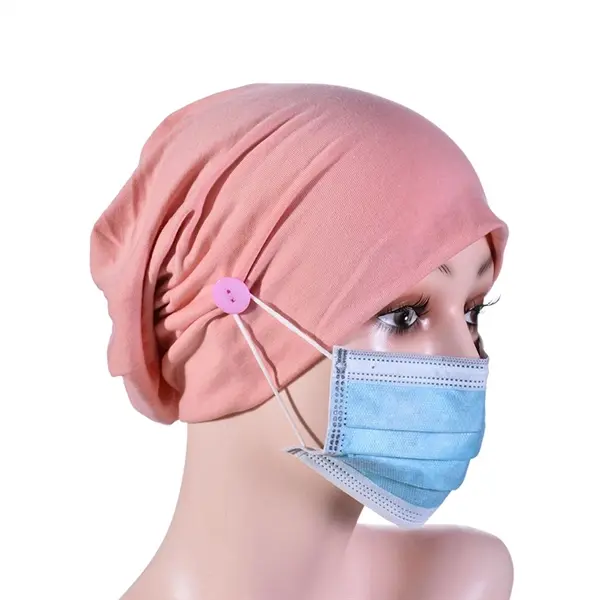 Sunscreen hat with button