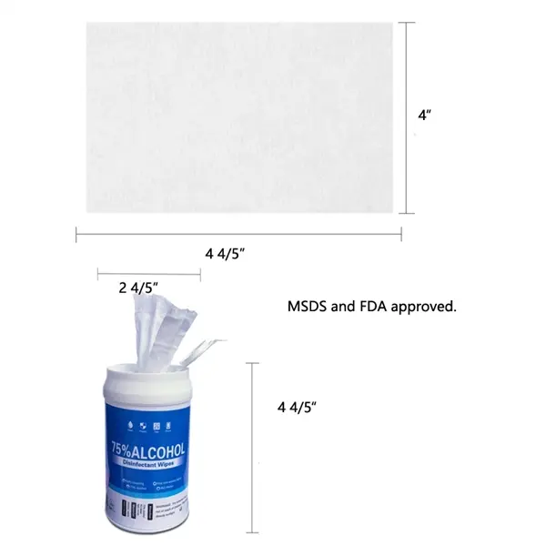 50 Pieces Barrel Vehicle Mini 75% Alcohol Wipes