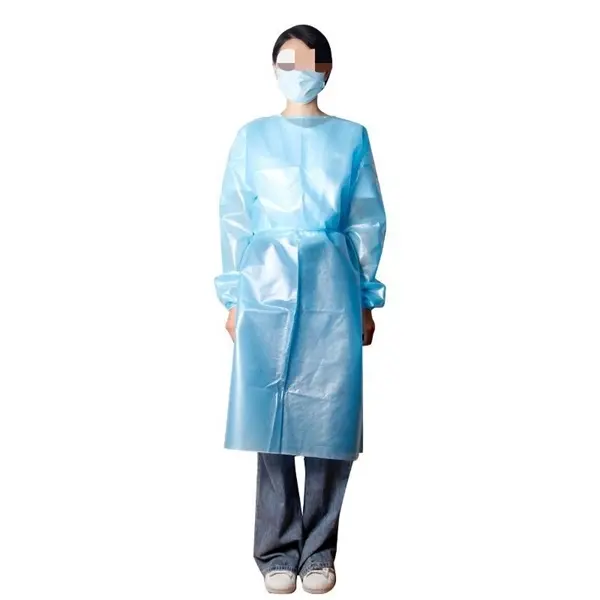 Thickened PE Coated Disposable Isolation Gowns