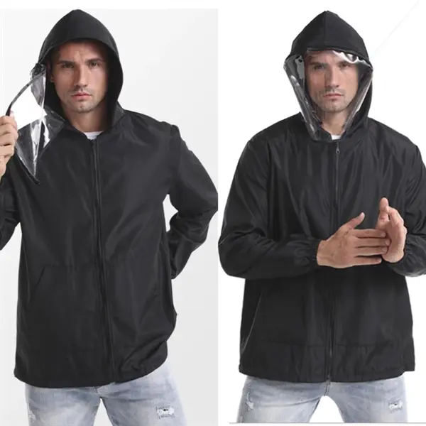 Washable civil epidemic prevention suit hooded with mask