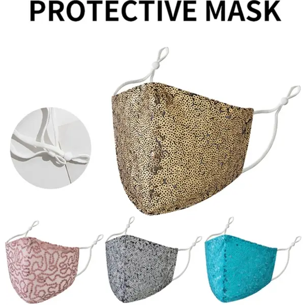 Filterable summer thin dust-proof breathable cotton glitter