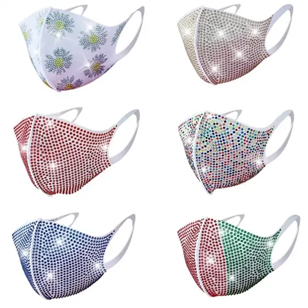 Dust-proof rhinestone flash diamond white polyester cloth di