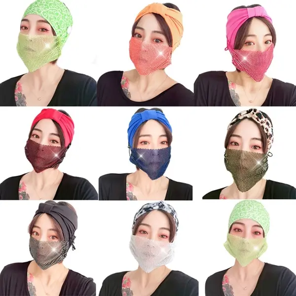Glitter Mesh Mask Party Face Cover
