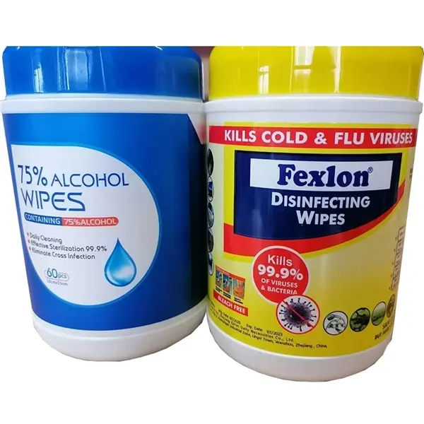60pcs 75% Alcohol Wipes In Canister
