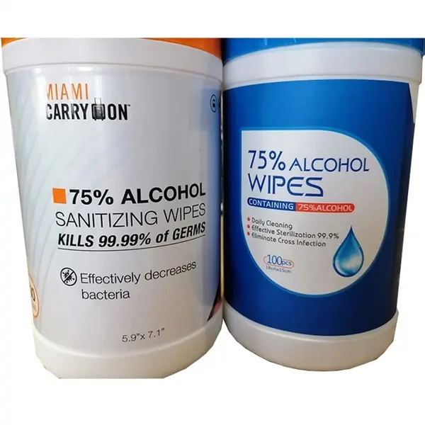 100pcs 75% Alcohol Wipes In Canister