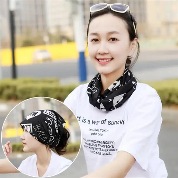 Multifunctional Printed Mask Tube Neck Gaiter