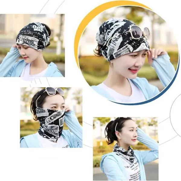 Multifunctional Printed Mask Tube Neck Gaiter