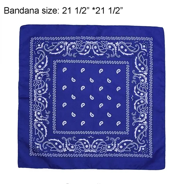Custom 22x22 bandanas with full-color logo print for events, giveaways, and team branding