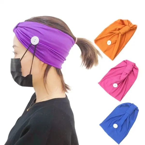 Mask Mark Extender anti-strangler head scarf yoga knit