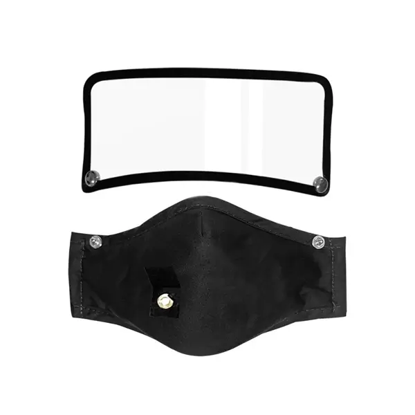 Detachable Mask Face Shield Clear Window With Straw Holes