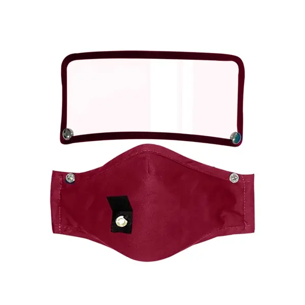 Detachable Mask Face Shield Clear Window With Straw Holes
