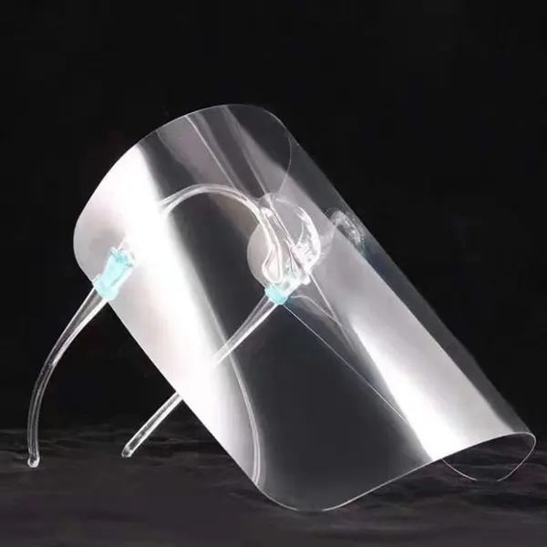 Face Shield With Plastic Glasses Frame Eyeglasses