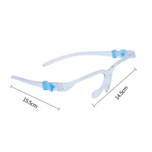 Face Shield With Plastic Glasses Frame Eyeglasses