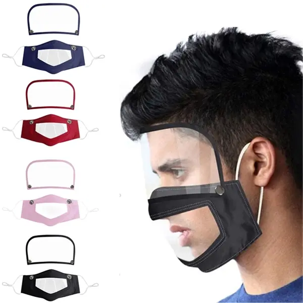 Detachable Visible Face Mask With Eye Shield Clear Window