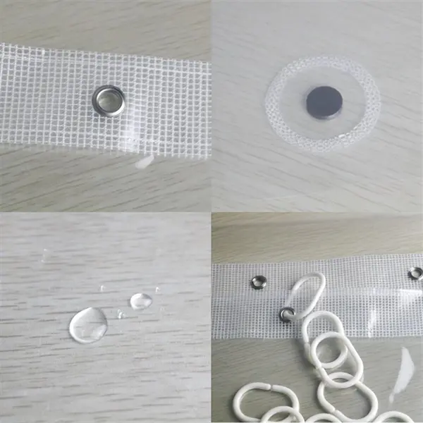 Vinyl Shower Curtain Liners with Pocket