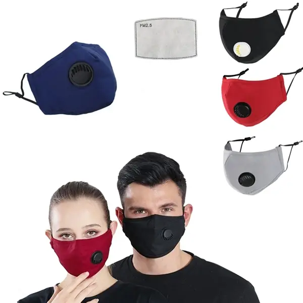 Cotton Face Masks With Breathing Valve