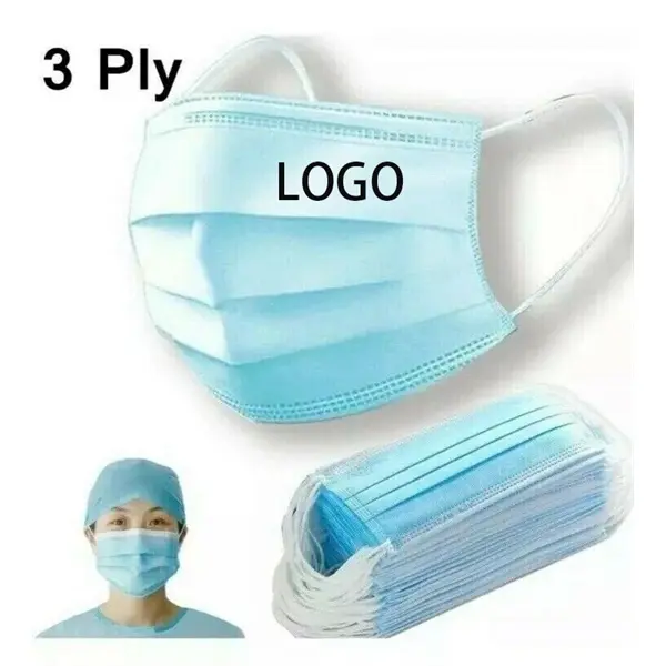 Blue Pleated Face Mask for Daily Use
