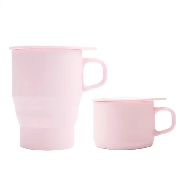 Sillicon Mug/cup Foldable With Straw