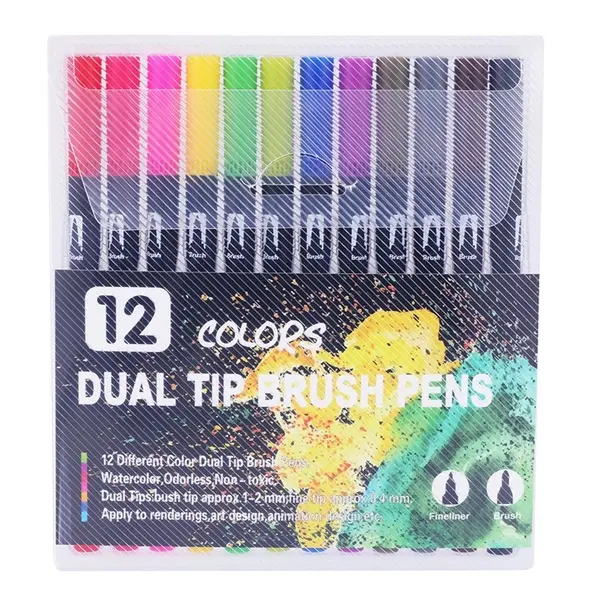 12 colors double head watercolor pens Markers Paint Pens