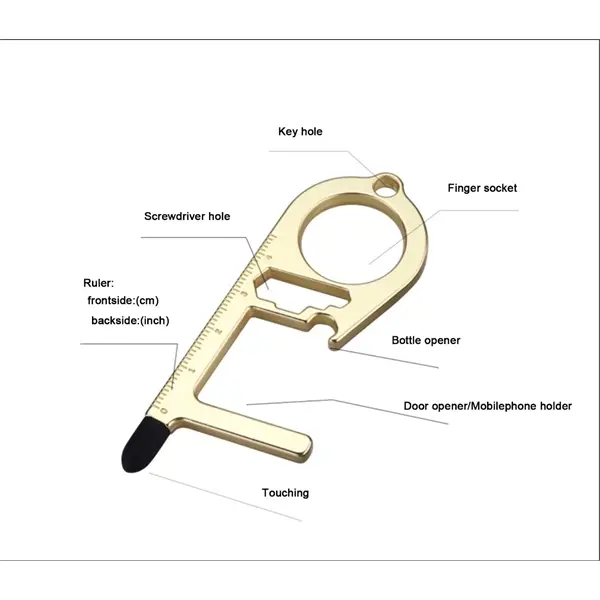 No Touch Key Door Opener Tool With Key Ring