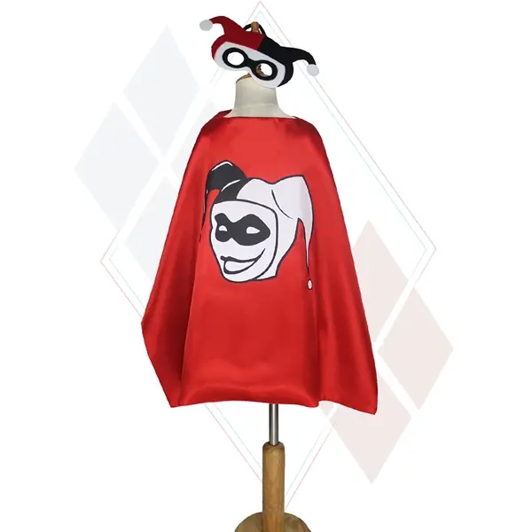 27.5" *27.5" Children Halloween clown cloak with mask