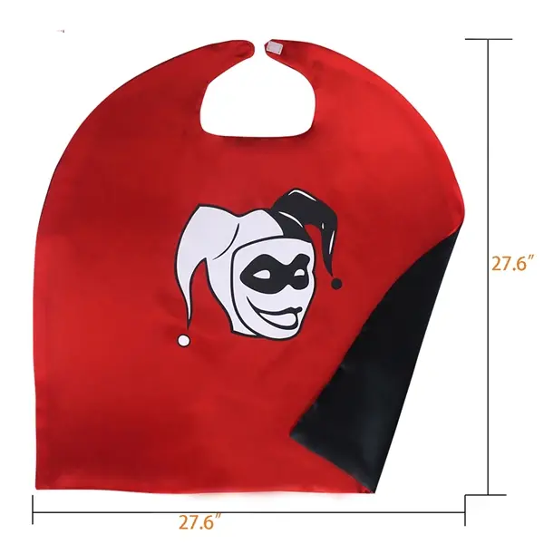 27.5" *27.5" Children Halloween clown cloak with mask