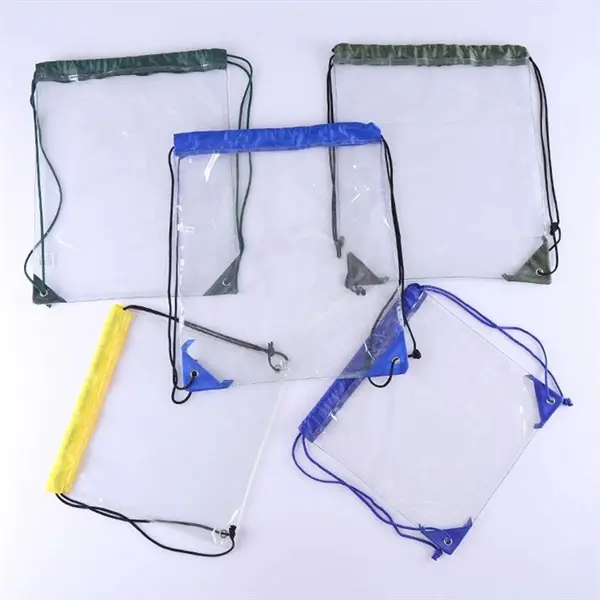 Transparent Clear PVC Drawstring Backpack