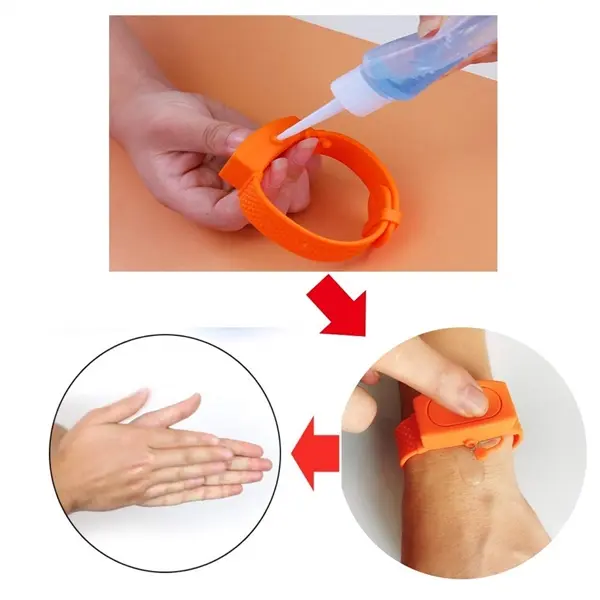Silicone Refillable Wristband Hand Dispenser Empty