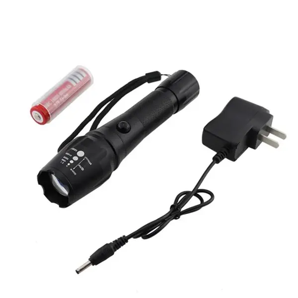 Rechargeable Portable Torch light with Battery & Charger