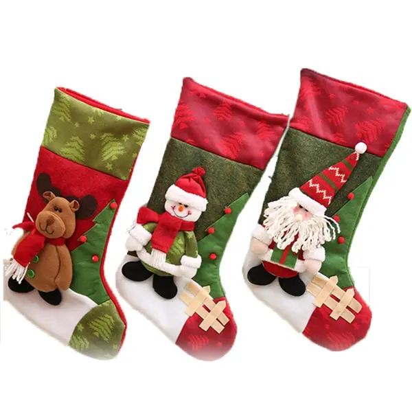 Christmas sock shape gift bags