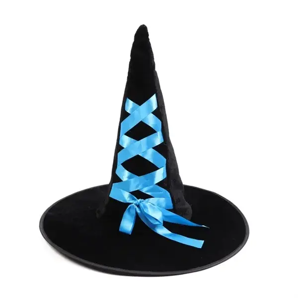Halloween Witch Hat With Colorful Ribbon