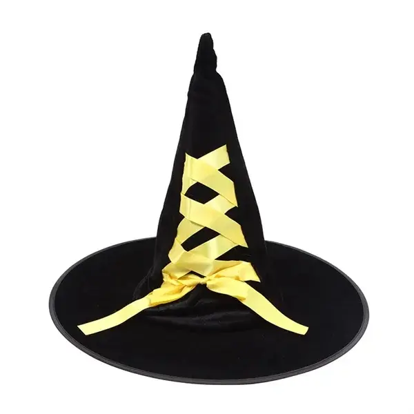 Halloween Witch Hat With Colorful Ribbon