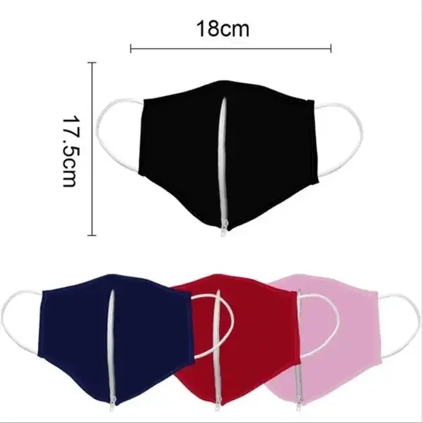 Washable Easy Drinker Mask with Zipper