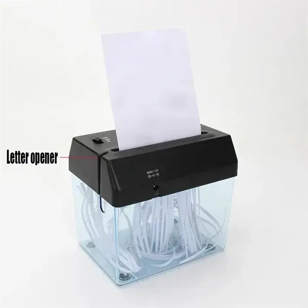 Mini Desktop Auto Paper Shredder Letter Opener