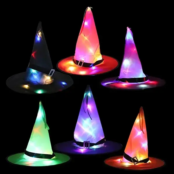 Halloween Witch Hat With Led Lights