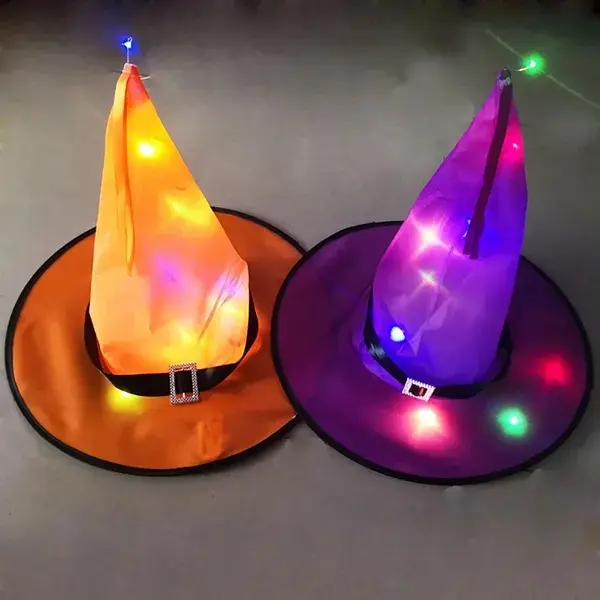Halloween Witch Hat With Led Lights