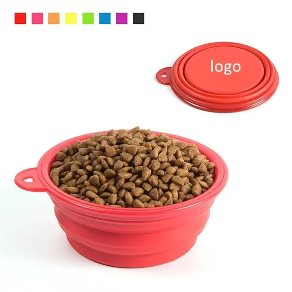 Silicone Folding Pet Bowl With Carabiner Hook
