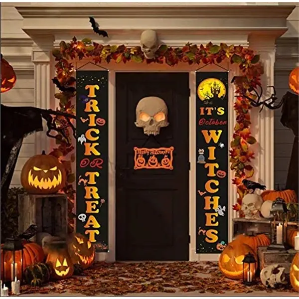Halloween Decorations Outdoor Banners Front Door Porch