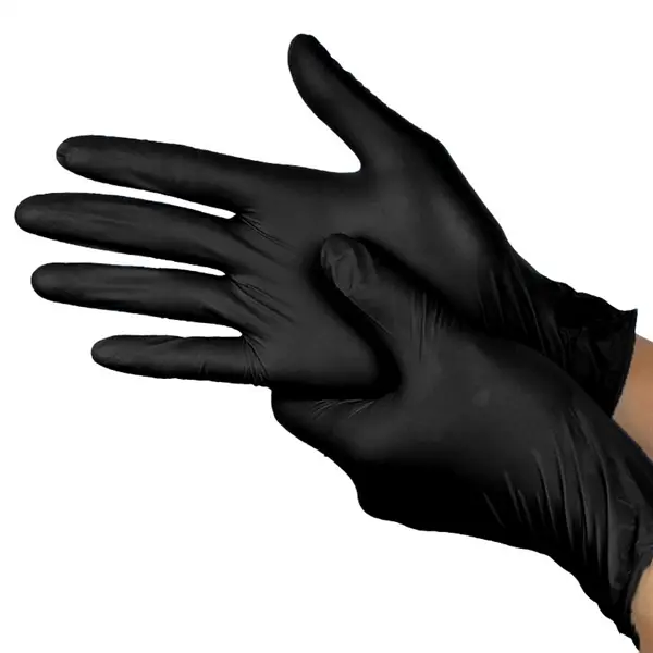 Black disposable Powder-free Nitrile Gloves