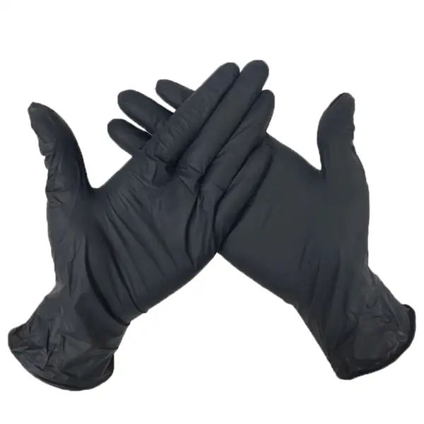 Black disposable Powder-free Nitrile Gloves